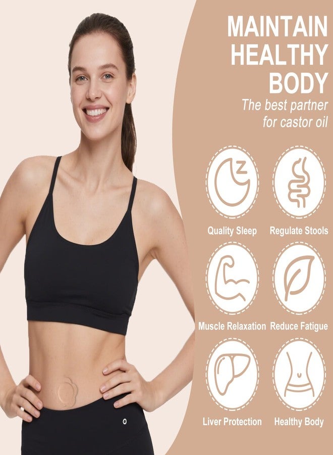 Autdor Castor Oil Patches for Belly Button, 100PCS Castor Oil Pack Wraps Organic Cotton Self-Adhesive Castors Oils Pack Anti Leakage Disposable Pads Portable & Breathable No Wash (Oil Not Included) - Image 3